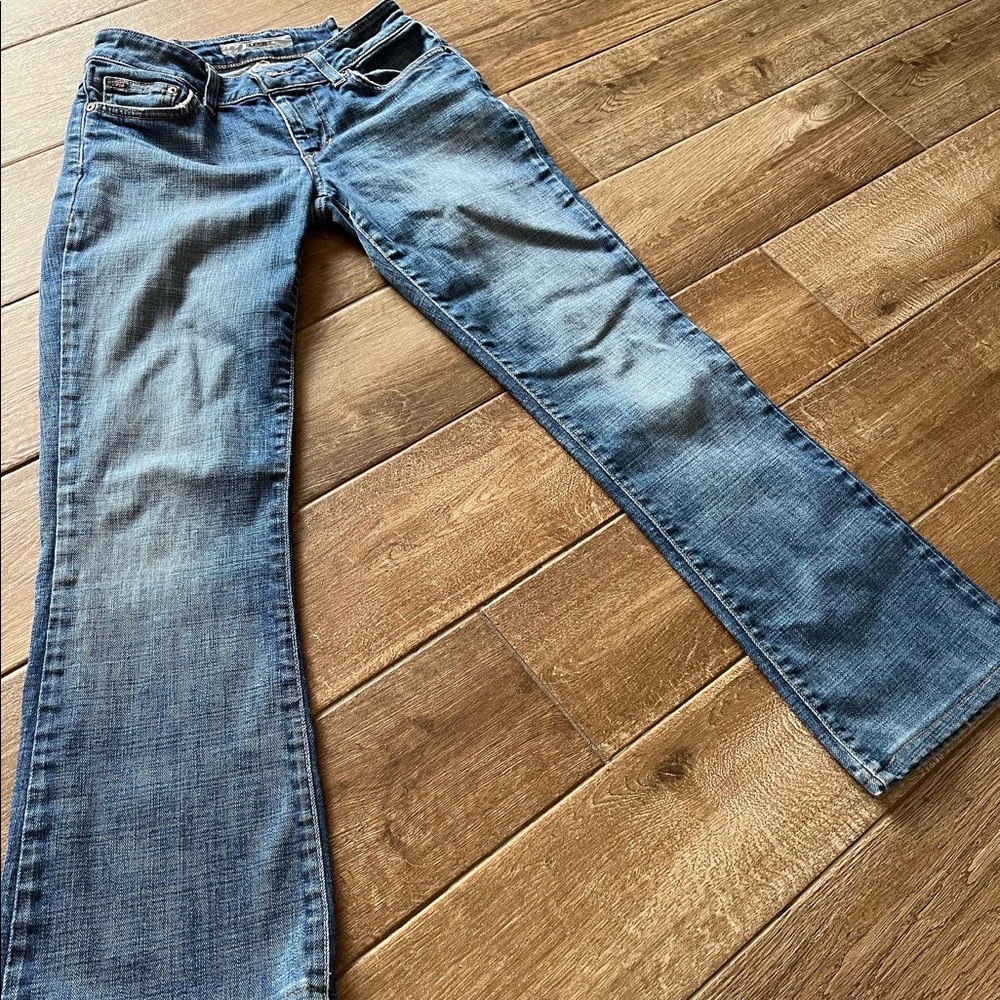 Joe’s jeans, relaxed wide fit. Boot cut, size 27.